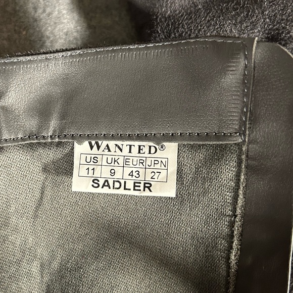 Women’s high boots, size 11, Wanted brand, Sadler style, gray, buckle detail - Picture 3 of 7